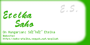 etelka saho business card